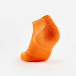 Experia Light Cushion Low-Cut sock in tangerine orange shown from heel angle