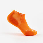 Experia Light Cushion Low-Cut ankle sock in tangerine orange with cushioned heel and toe