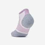 Thorlos Experia Energy low-cut ankle sock in pink, white, and gray colorway