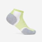 Experia Light Cushion Low-Cut Sock in spearmint green with gray cushioned heel and toe