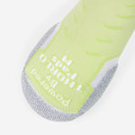Experia Light Cushion Low-Cut Sock in spearmint green with gray cushioned toe and heel