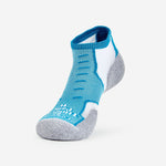 Experia Light Cushion Low-Cut athletic sock in spearmint teal blue with gray toe and heel