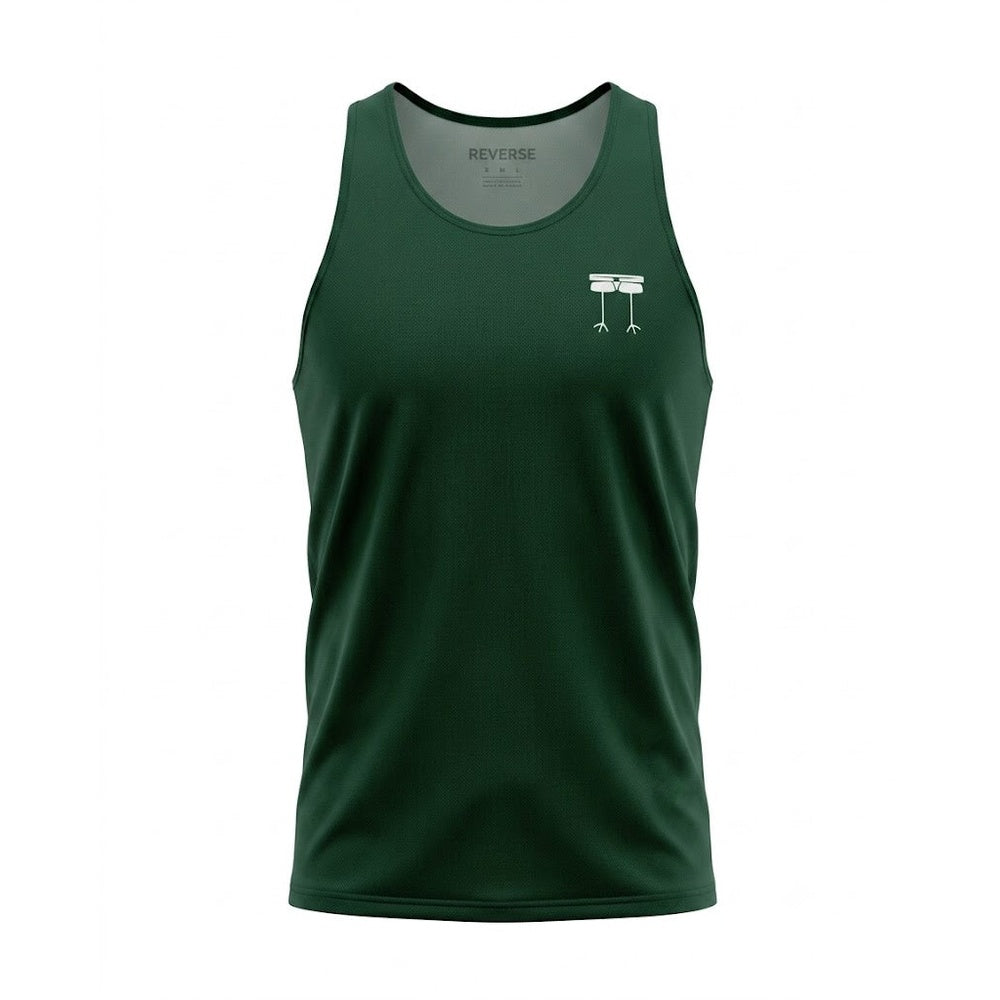 Chicknlegs Men's Forest Green Performance Singlet - L