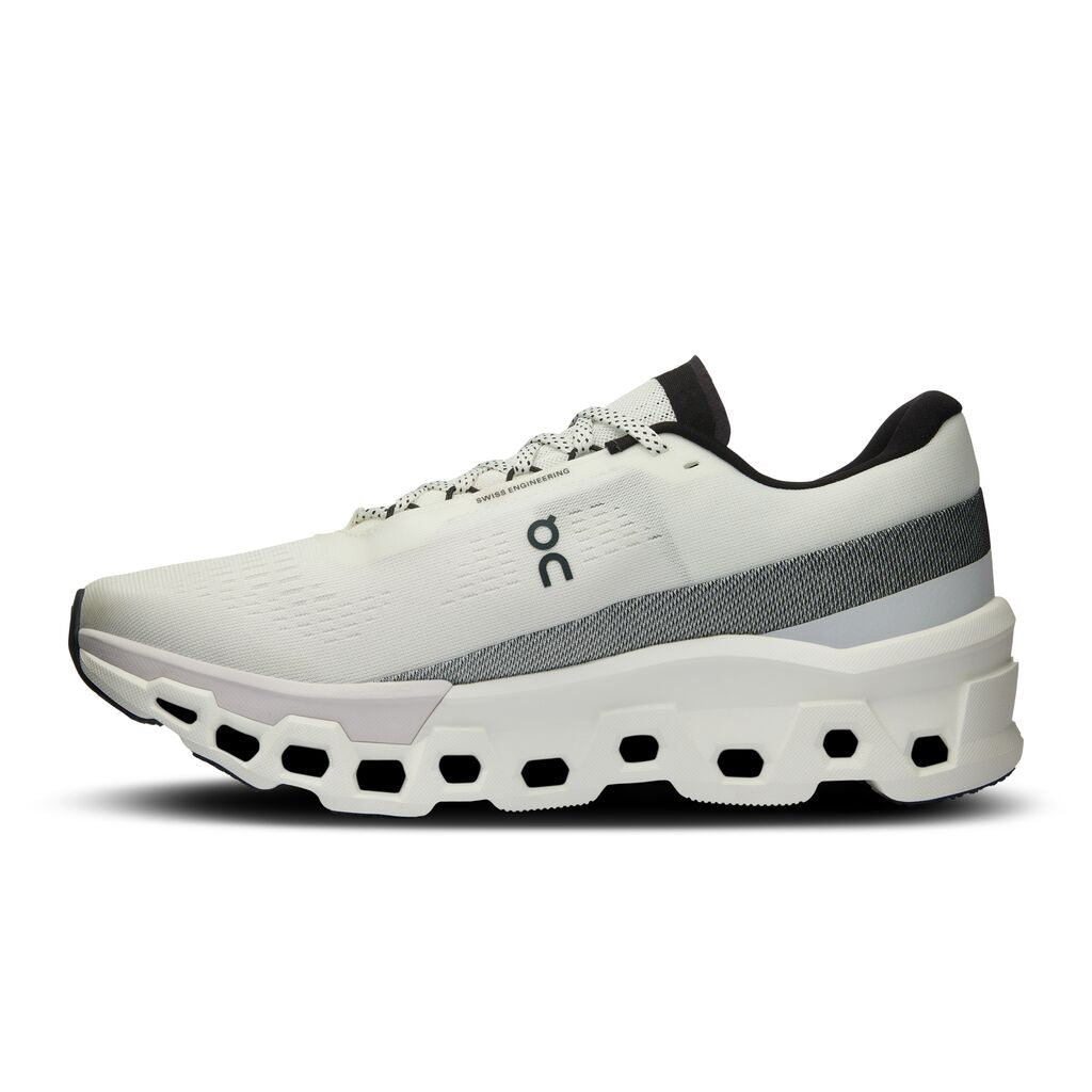 On Cloudmonster 2 men's running shoe in frost and rock colorway