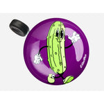 Electra Ringer Bike Bell featuring a cartoon pickle character on purple background
