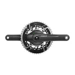 SRAM Red AXS crankset with dual chainrings and power meter spider