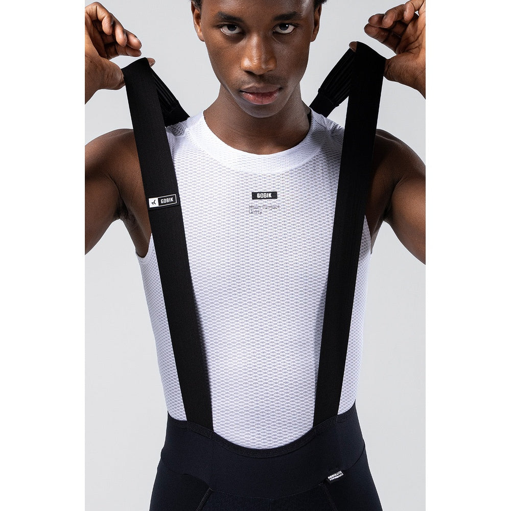 GOBIK Bibshort Absolute 7.0 Men in black with white mesh top panel