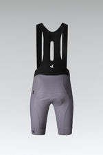 Gobik Absolute 7.0 bib shorts in kettle gray with black straps and chamois pad