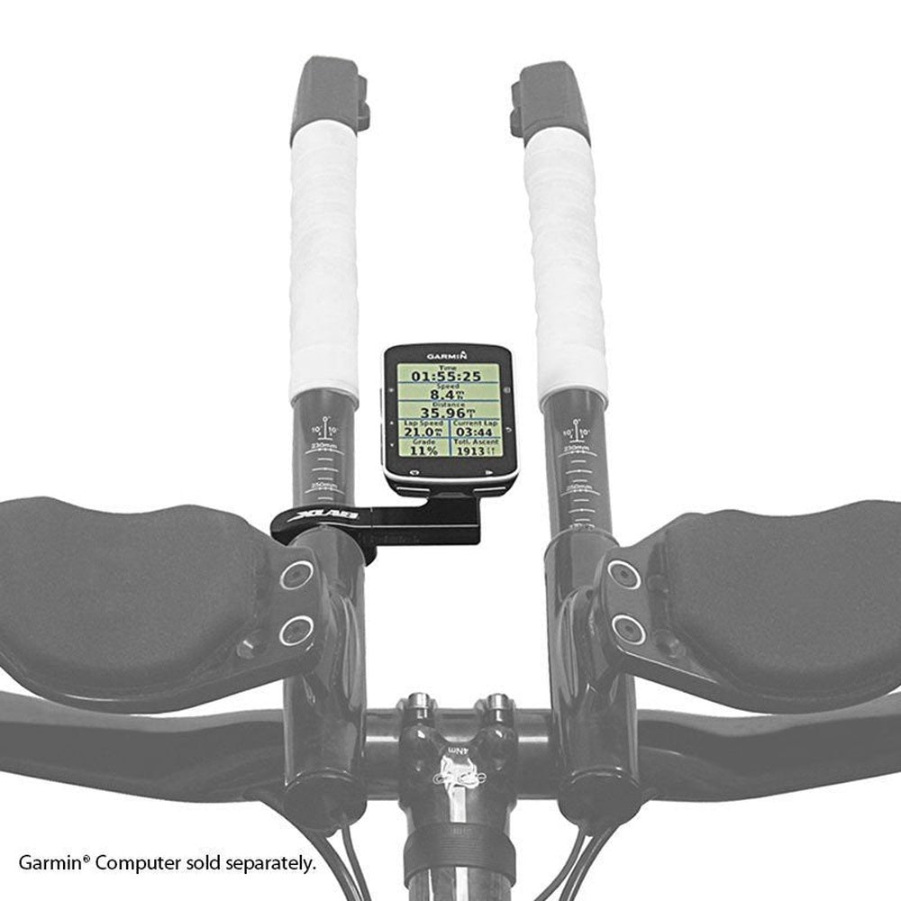 XLAB C-Fast Versadjust computer mount on aerobars with Garmin cycling computer