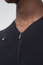 Gobik Integral Hudson Solid Men's black cycling jersey with zip collar detail