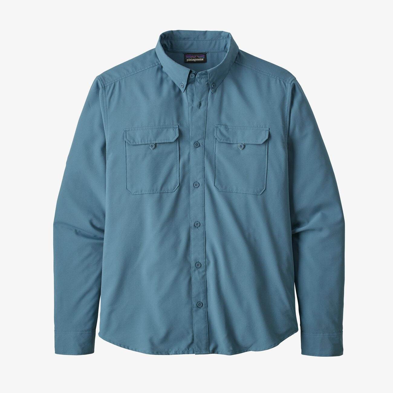 Patagonia Men's Self Guided Hike Long Sleeve Shirt in Pigeon Blue