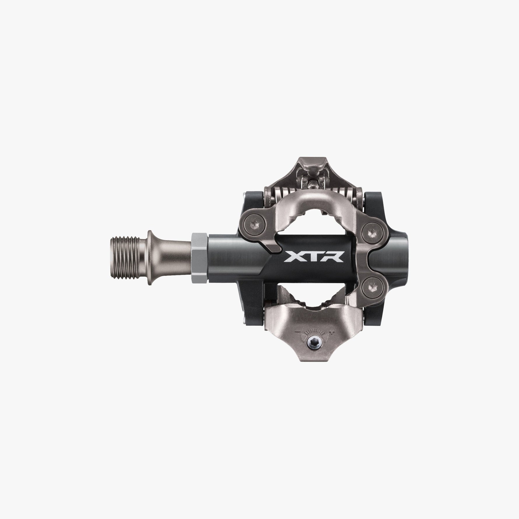 Shimano XTR PD-M9200 SPD clipless mountain bike pedal in black and titanium gray