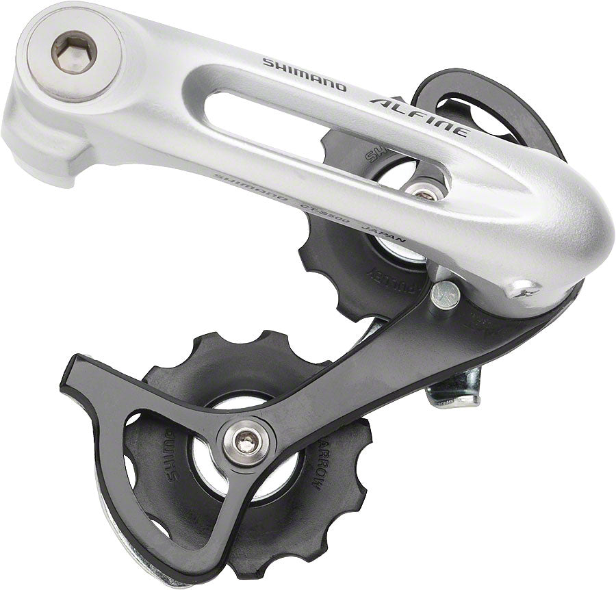 Shimano Alfine chain tensioner with silver cage and black pulley wheels