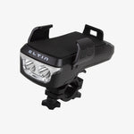 Black Eltin bike light with phone grip mount and LED headlights