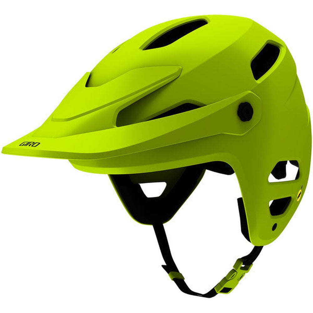 Giro Tyrant Spherical mountain bike helmet in neon lime yellow with visor brim