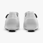 White Shimano SH-RC903 S-Phyre cycling shoes rear view on white background