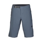 Fox Racing Defend mountain bike shorts in slate blue with buckle closure and ventilation perforations