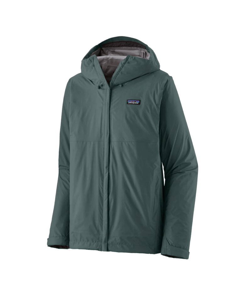 Patagonia Men's Torrentshell 3L Jacket in Nouveau Green with hood and front zip