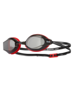 TYR Black Ops 140EV racing goggles in red and black colorway