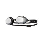 TYR Black Ops 140EV racing goggles with mirrored lenses and black strap