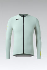 Gobik Avalon long sleeve cycling jersey in light mint green with full zip