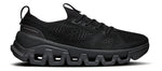 On Cloud X Tempo running shoe in all-black colorway with CloudTec sole, lateral view