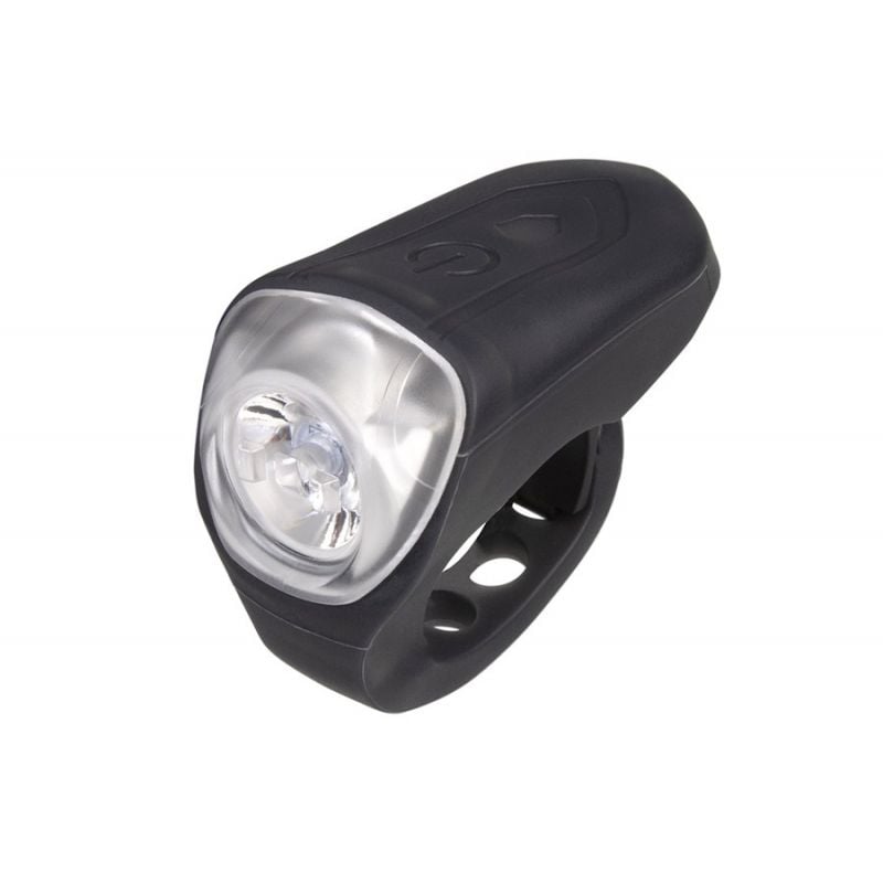 Black Eltin 35 lumen front bike light with LED and mounting bracket