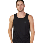Fox Racing men's black tank top with subtle fox head logo on chest