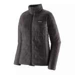 Patagonia Nano Puff Jacket in black with quilted pattern and front zip closure