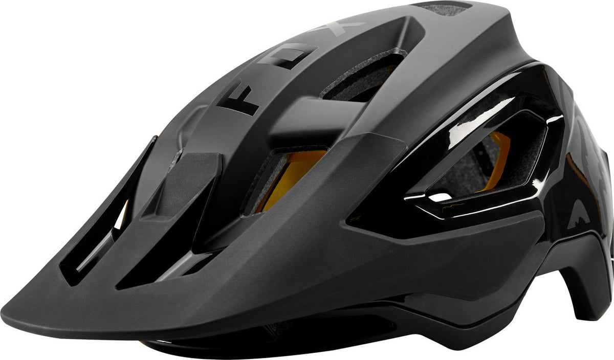 Fox Racing Speedframe Pro MTB helmet in matte black with ventilation channels and MIPS protection