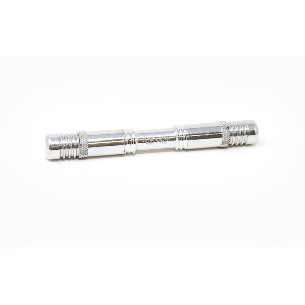 Dynaplug Racer Pro tubeless tire repair tool in polished silver chrome finish