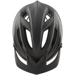Troy Lee Designs A2 MIPS mountain bike helmet in matte black, top view