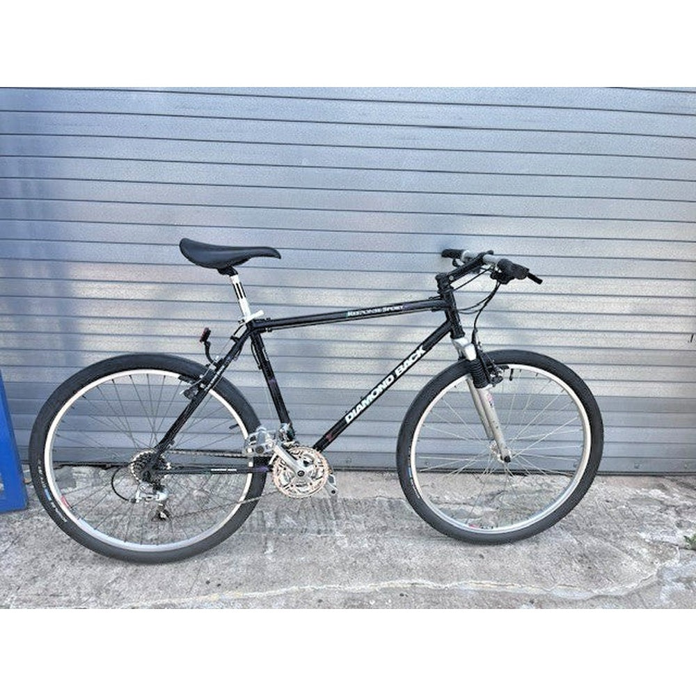 Vintage 90s Diamondback Response Sport mountain bike in black, full side view