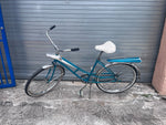 Chrome tank and space-age styling detail on 1960s Sears Spaceliner bicycle