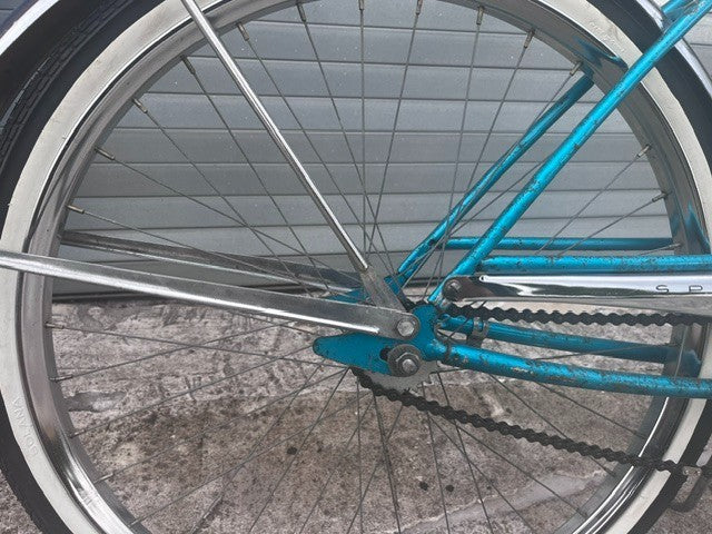 Single speed drivetrain, pedal blocks and coaster brake on Sears Spaceliner