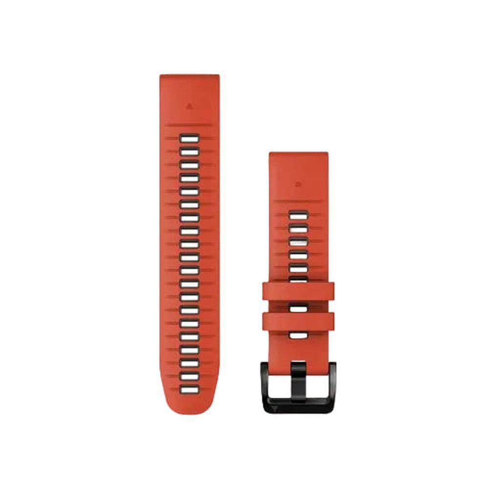 Garmin QuickFit  22 Watch Bands, Flame Red/Graphite Silicone