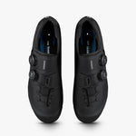Shimano SH-RC703 black cycling shoes with dual BOA dials and perforated toe