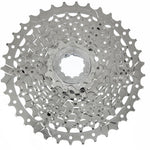 Shimano CS-HG400-9 nine-speed cassette sprocket in silver chrome finish