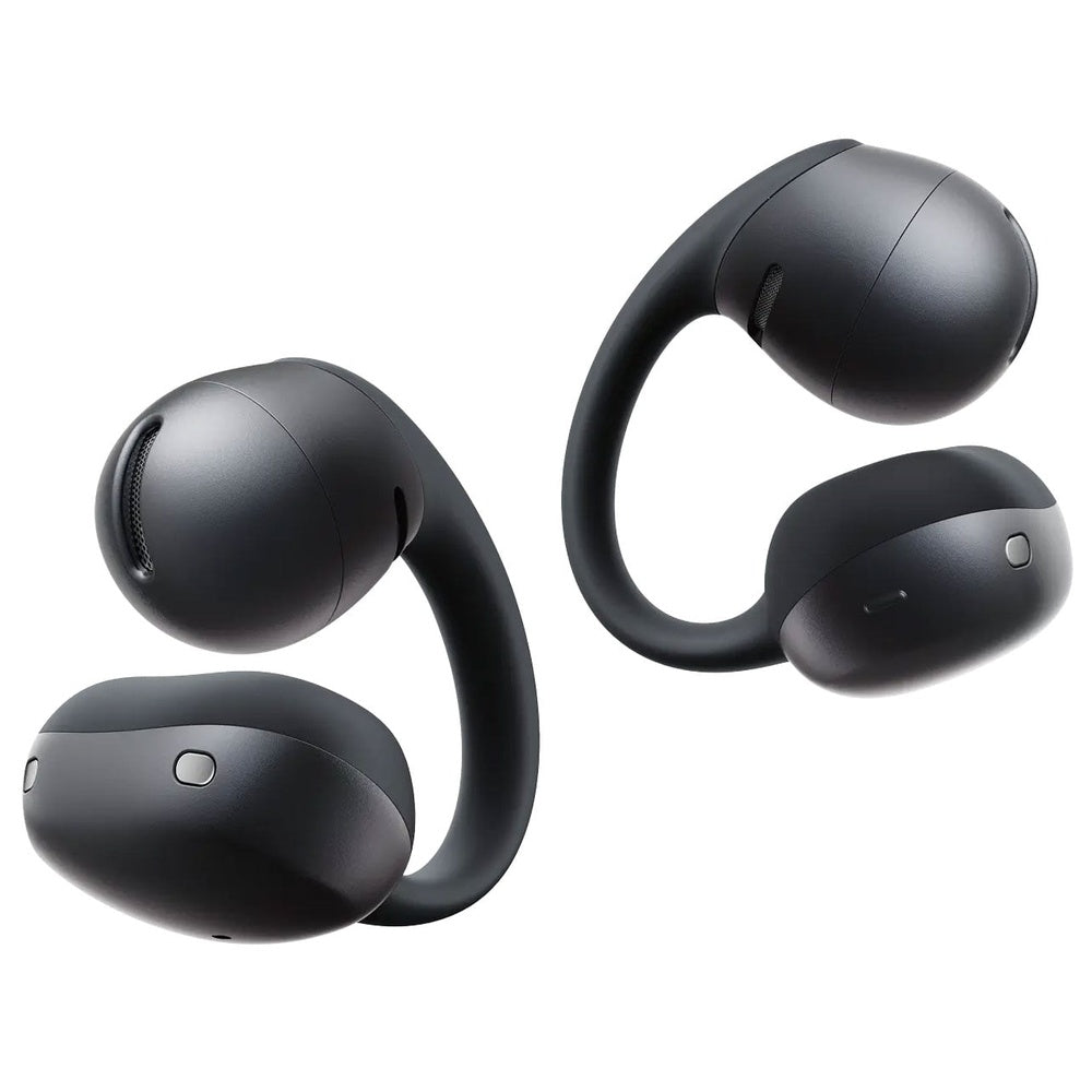 Shokz OpenDots Air true wireless open-ear earbuds in black, pair shown