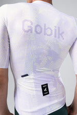 Gobik Attitude 2.0 short sleeve cycling jersey men's in Lag purple colorway back view