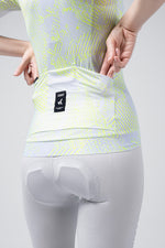 Gobik CX Pro 4.0 cycling jersey back view showing rear pockets in Blast colorway