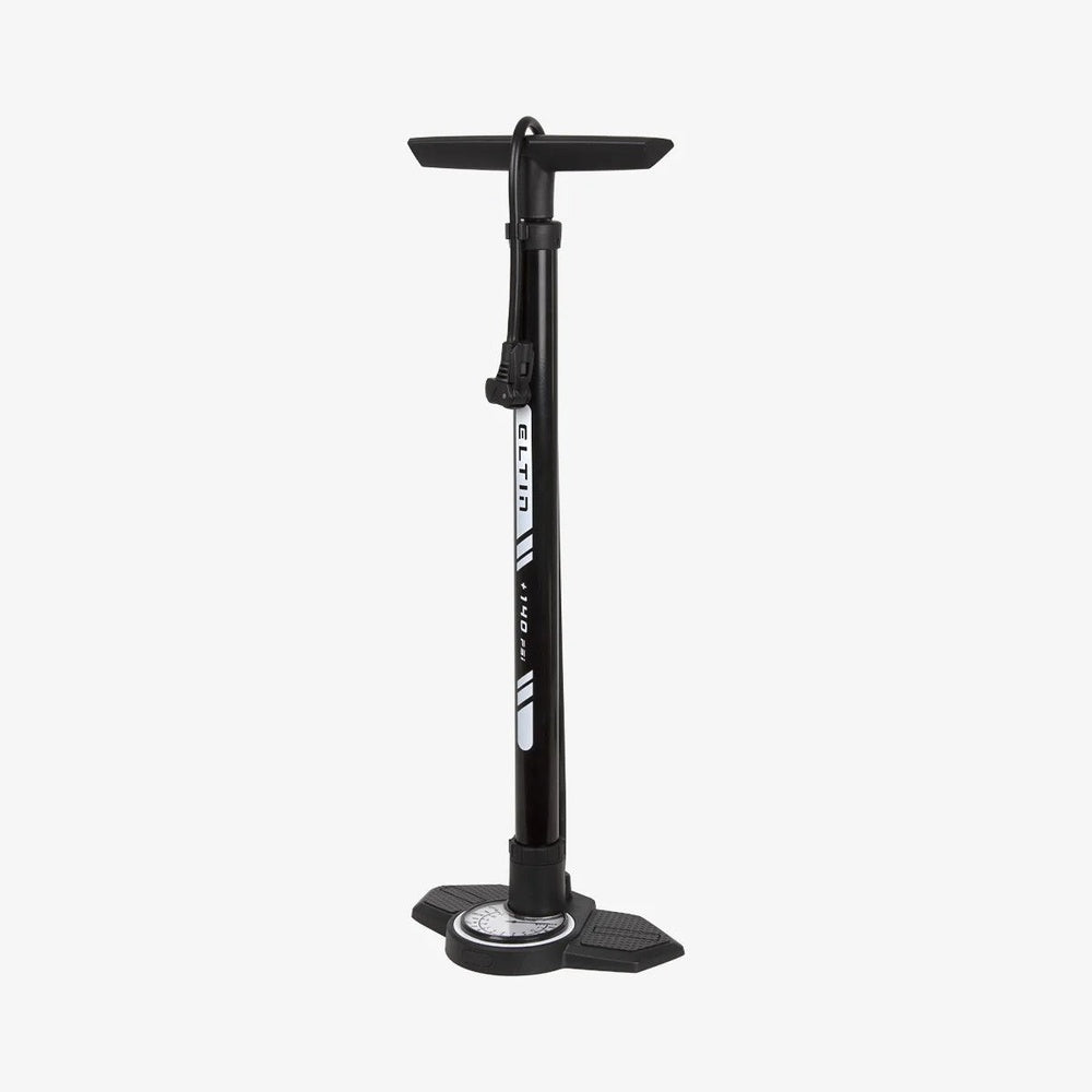 Eltin Track Pump Steel Pro black floor pump with pressure gauge