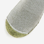 Thorlos Trail Running Ankle Sock in Forest green with reinforced olive toe cap
