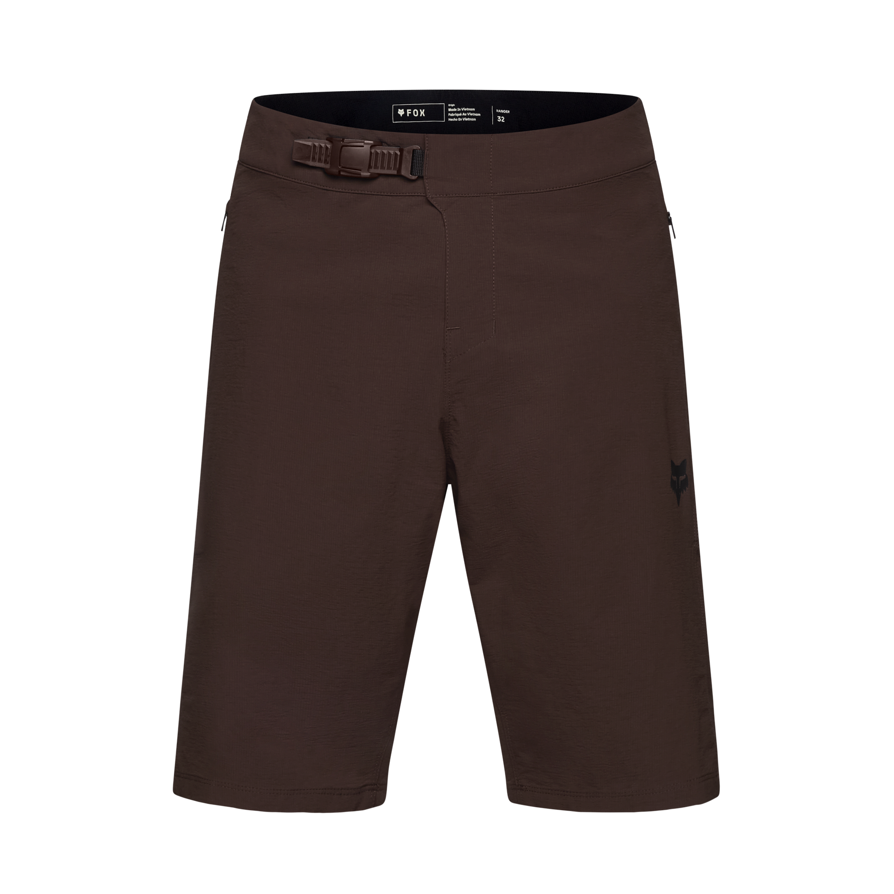 Fox Racing Men's Ranger Short in mocha brown with adjustable belt and side pockets