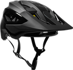 Fox Speedframe Pro mountain bike helmet in matte black with extended visor brim