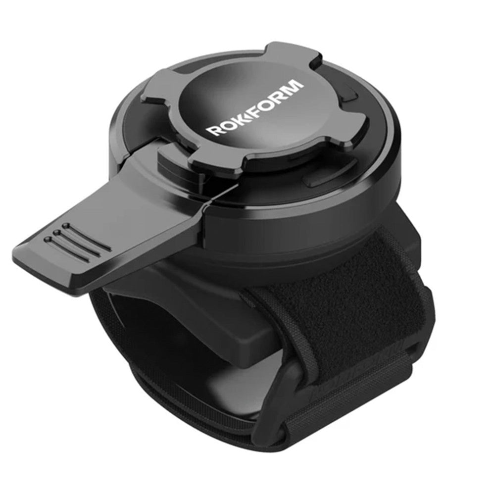 Rokform black universal bike mount with velcro strap and magnetic phone holder