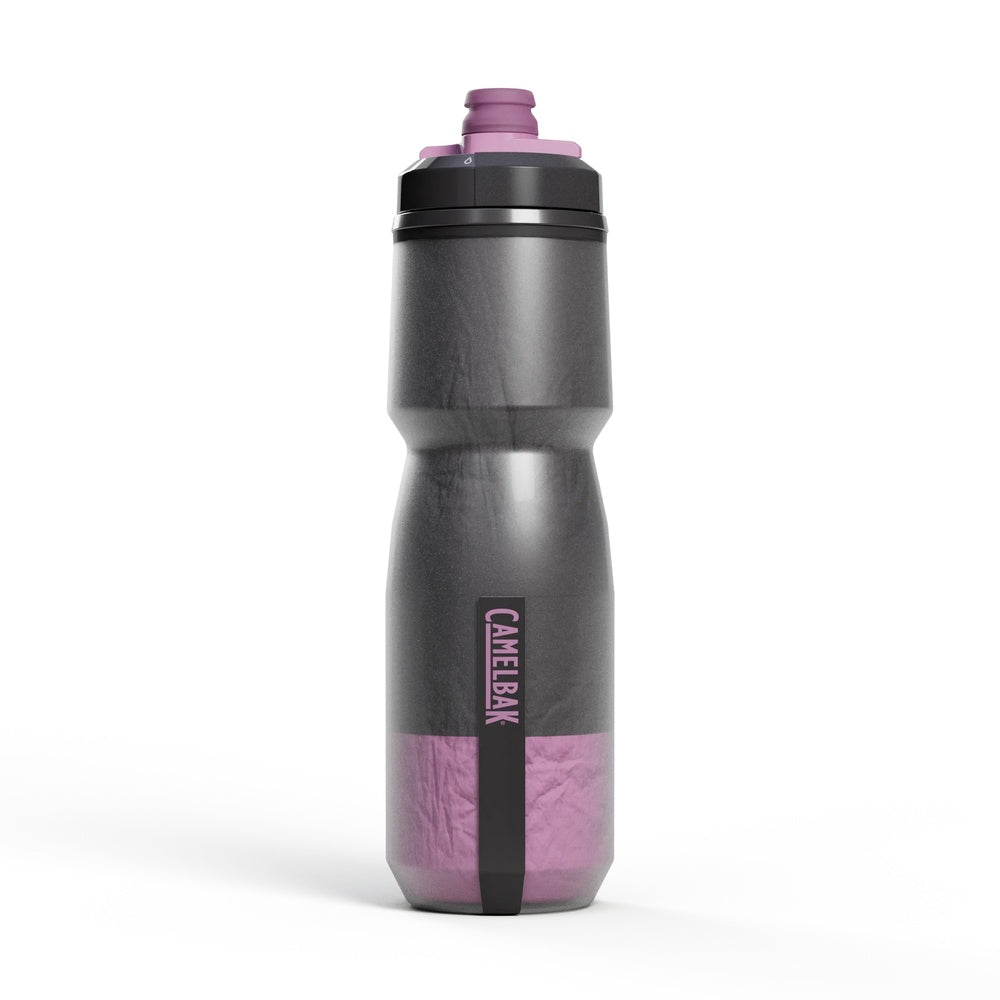 CamelBak Podium Chill 24oz water bottle in mercury gray with blush pink details
