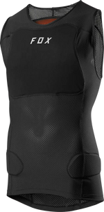 Fox Racing Baseframe Pro sleeveless chest guard in black with mesh ventilation