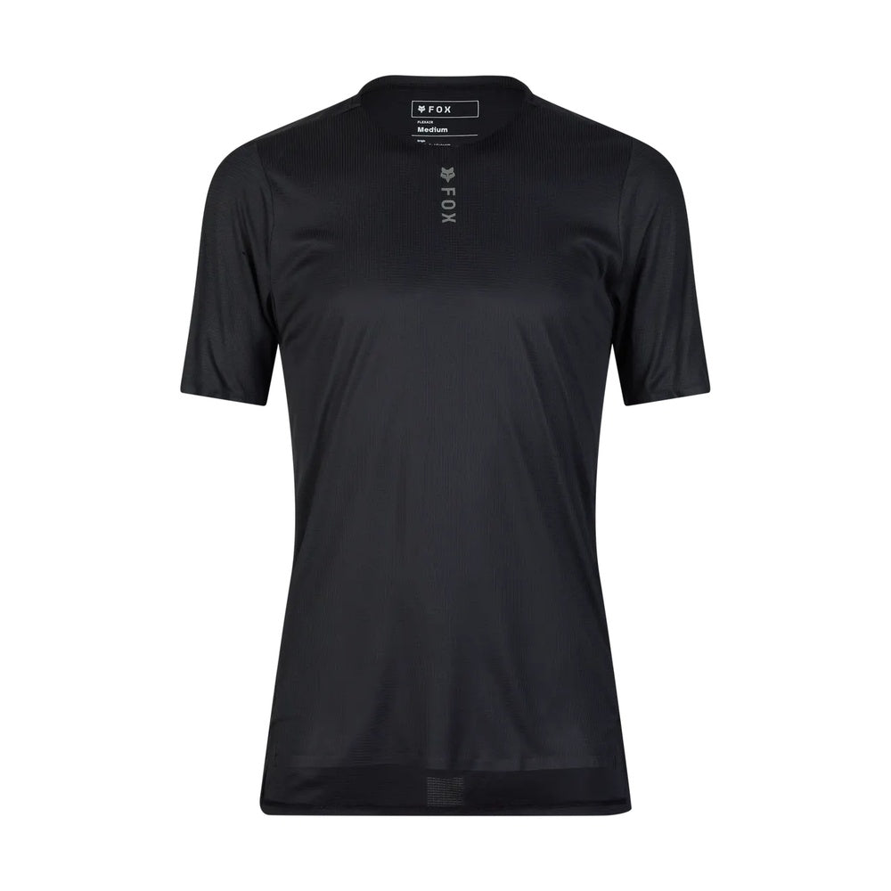 Fox Racing Flexair Pro black short sleeve cycling jersey with collar