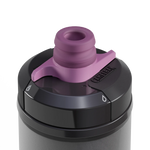 CamelBak Podium water bottle with black body and purple drinking cap